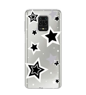 Xiaomi Redmi Note 9S - Redmi Note 9 PRO Uyumlu Yıldızlar Tasarımlı Şeffaf Telefon Kılıfı