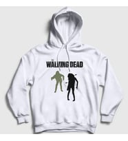 Presmono Unisex Beyaz Zombies V2 The Walking Dead Kapüşonlu Sweatshirt 221391tt