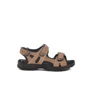 Ayakmod Kum Nubuk Erkek Çocuk Cırtlı Spor Sandalet 1305 G (Kum)