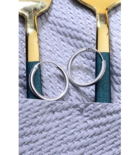 925 Ayar Gümüş Trend Halka Küpe 2mm - 20mm