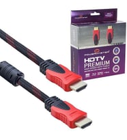Powermaster PM-3202 5 Metre Yüksek Hızlı 1.4V HDMI Kablosu 1080p-4K-3D Dayanıklı Örgülü Dış Kılıf