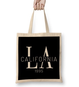 LA California Slogan Bez Çanta Uzun Saplı
