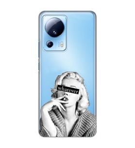 Xiaomi Mi 13 Lite Uyumlu Marilyn Monroe Desenli Şeffaf Telefon Kılıfı
