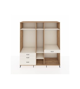 Kronos Dolap 7 Raflı 4 Çekmeceli 3 Askılı 220x59x243 Çam-Aytaşı/Aytaşı