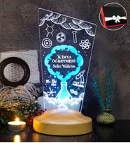 Kimya Öğretmenine Hediye, Kimya Öğretmenine Meslek Hediyesi Led Masa Lambası, Kimya Günü ve Kimyagerler Haftası Hediye Led Lamba