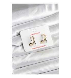 Mey İthalat® 14K Gold Renk Kaplama CM Kadın Küpe