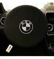 Bmw Marka Araba Direksiyon Kılıfı Siyah  Direksiyon Koruyucu Penye Kumaş Kaplama