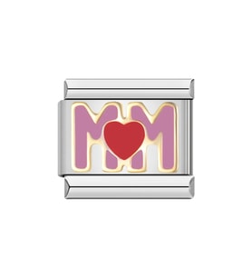 Kalpli Anne (Mom) Çelik İtalyan Charm