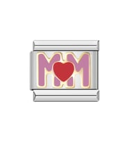 Kalpli Anne (Mom) Çelik İtalyan Charm
