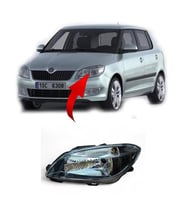 Skoda Fabia Roomstar Ön Far Siyah Sol Komple 2011-2015 5J1941017F