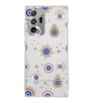 PrintiFy Samsung Galaxy Note 20 Ultra ile Uyumlu Nazar Boncuğu 5  Kamera Korumalı Şeffaf  Kılıf