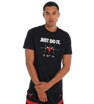 Nike Nba Chicago Bulls mens Sportwear Just Do It Erkek Spor Tişörtü Siyah
