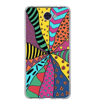 PrintiFy Huawei Y7 2017 ile Uyumlu 1mm Slim Fit Retro Renkler 4 Baskılı Şeffaf  Kılıf