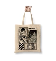 Mikasa And Eren Jager Attack On Titan Bez Çanta Uzun Saplı Alışveriş Çantası Plaj Çantası (Beyaz)