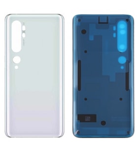 Xiaomi Mi Note 10 Uyumlu Arka Pil Batarya Kapağı Cam M1910F4G (Beyaz)