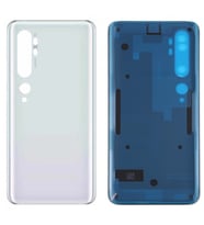 Xiaomi Mi Note 10 Uyumlu Arka Pil Batarya Kapağı Cam M1910F4G (Beyaz)