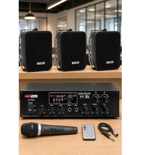Lastvoice Black Soft Paket-2 Hoparlör Anfi Mikrofon Mağaza Ses Sistemi Seti