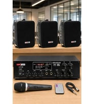 Lastvoice Black Soft Paket-2 Hoparlör Anfi Mikrofon Mağaza Ses Sistemi Seti
