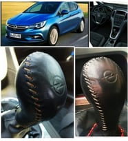 Opel Astra J Kasa Vites Ve El Freni Kılıfı El Yapımı Hakıkı Deri (Düz Siyah)