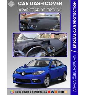 RENAULT FLUENCE NAVİGASYONLU BÜYÜK EKRANLI (2013-2016) Torpido Örtüsü Panel Torpido Koruma Tam Uyum
