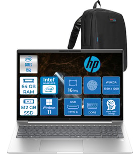 Hp Elitebook 660 G11 Intel Core Ultra 7 155U 64GB Ddr5 512GB SSD 16" Wuxga 300NITS IPS Windows 11 Pro Taşınabilir Bilgisayar 9C004EAP21 + Zetta Çanta