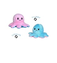 Mod Değiştiren Ahtapot Duygulu İki Yüzlü Peluş Oyuncak 20 Cm Hediyelik Uyku Arkadaşı (Çok Renkli)
