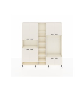 Arges Gardrop 18 Raflı 8 Kapaklı Tek Askılı 220x30x243 Aytaşı-Aytaşı