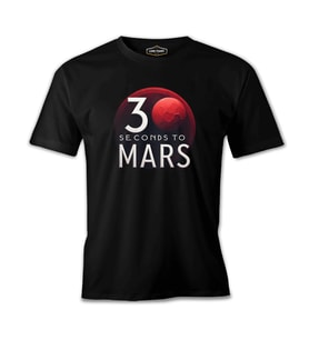 30 Seconds to Mars - Mars Siyah Erkek Tshirt