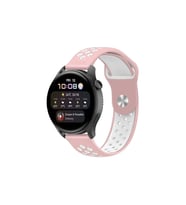 Watch 22Mm Spor Delikli Kordon - Pembe-Beyaz