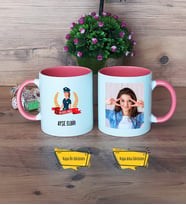 Kadın Polis Kupa Bardak Pembe Fotoğraflı Polisler Günü Hediyesi