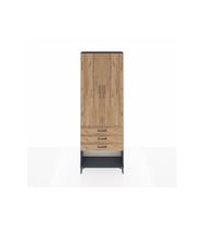 Arges Dolap 4 Raflı 3 Çekmeceli 2 Kapaklı 88x30x243 Antrasit-Çam