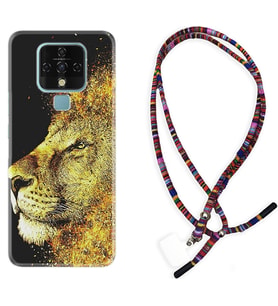 Tecno Camon 16 18P Pova Kılıf Boyun Asklı Rasta Silikon Leon 1323