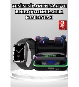 Ucuz Ve Kaliteli Kulaklıklı Saat Seti Bluetooth Bağlantılı Akıllı Saat Ve Kulaklık