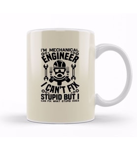 I Am A Mechanical Engineer 02 Kupa Bardak Porselen