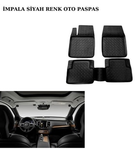 Gold Renault Megane 4 Sedan Sol Kulak 2019 ve Sonrası İmpala Havuzlu Siyah  Renk Oto Paspas