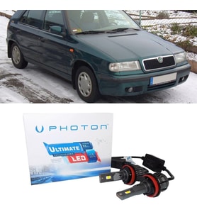 Skoda Felicia Led Xenon Uzun+Kısa Far Ampulü H4 Ultimate 9500 Lumens Yeni Seri Beyaz
