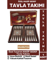 Elit Yüksek Kaliteli Uzun Ömürlü Aile Ev Arkadaş Kahve Cafe Oyun Takımı SEDEF MASİF TAVLA Takımı