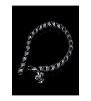 Fleur De Lys Zincirli Okside 925 Ayar Gümüş