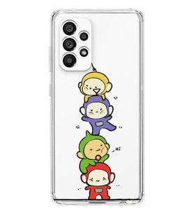 Samsung Galaxy A52 Uyumlu Teletubbies Tasarımlı Şeffaf Telefon Kılıfı