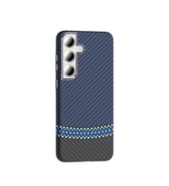 Galaxy S24 FE Kılıf M-safe Şarj Özellikli Karbon Fiber Görünümlü Gros Kapak Siyah-Lacivert