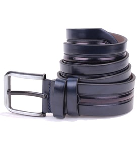 Dagoster DMK26-457 Lacivert 4.5 cm Suni Deri Erkek Kemer