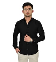 Erkek Likralı Spor Silim Fit Gömlek BGL-ST04327 (Siyah)