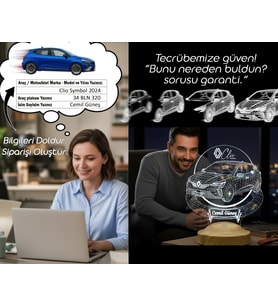 Plakalı Araba LED Lamba – Aracınıza Özel Tasarım Araba Hediyesi – Araba Severlere Hediye