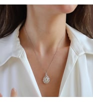 Pear Taşlı Sky Diamond Gümüş Kolye