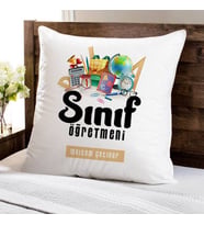 Kişiye Özel Sınıf Öğretmeni Tasarımlı Yastık