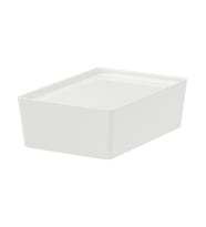 IKEA KUGGIS beyaz 18x26x8 cm kapaklı kutu