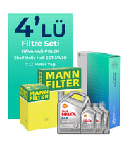 MANN Jaguar X-Type 2.0 Dizel Filtre Bakım Seti Shell Motor Yağlı (2001-2009) 4 Lü
