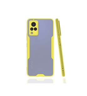 Durukar® Vivo V21 Kılıf Platin Silikon - Sarı