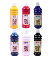 Parmak Boyası 500 Gr 6 Adet Çocuklar İçin Yıkanabilir Parrmak Boya Südor Okul Hobi Kreş Etkinlik Kırmızı Sarı Mavi Yeşil (Karışık)