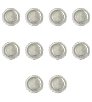 Plastik Sert Mika Şeffaf Tabak - Parti Sunum Yemek Tabağı - Yuvarlak - 26 Cm. - 6 Adetlik 10 Paket